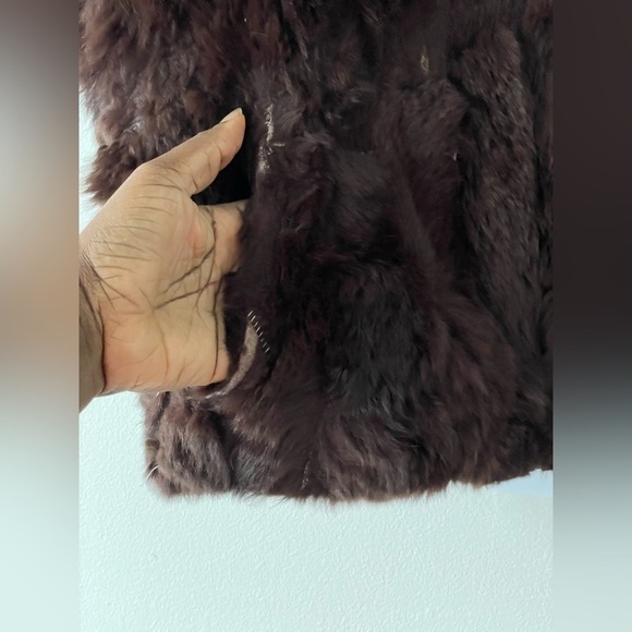 Surell for Bloomingdale's 100% Rabbit Fur Zip Vest Size S/M - Picture 9 of 11
